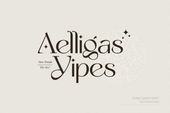 Aelligas Yipes Typeface for Luxury Digital Branding