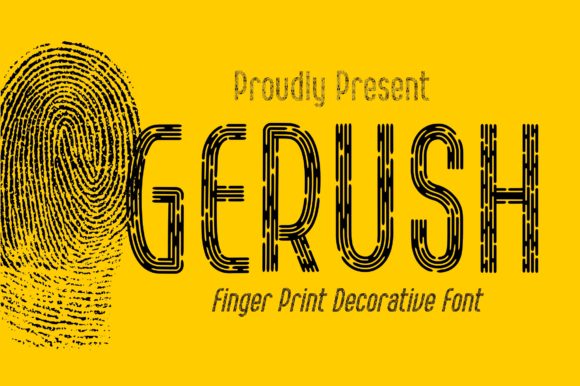 Gerush Typeface Review: Fingerprint Display Fonts for Brand Campaigns
