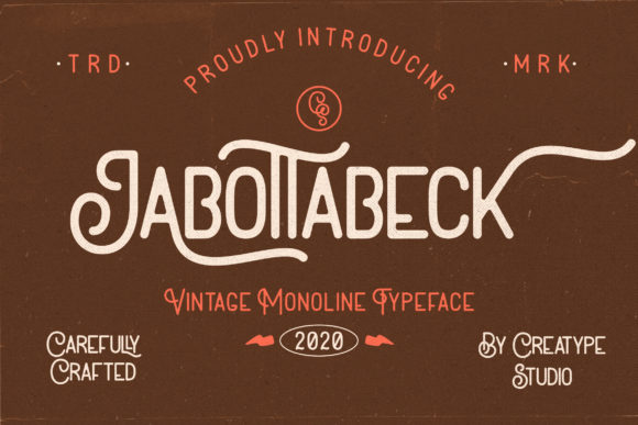 Jabottabeck: A Vintage Display Font for Retro Brand Identity Projects