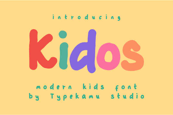 Kidos: A Bold Script Font for Playful Campaign Design