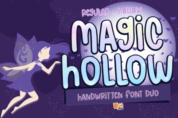 Magic Hollow Font for Playful Branding and Creative Designs