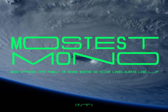 Mostest Mono Spaced: A Display Font for Creative Branding Projects