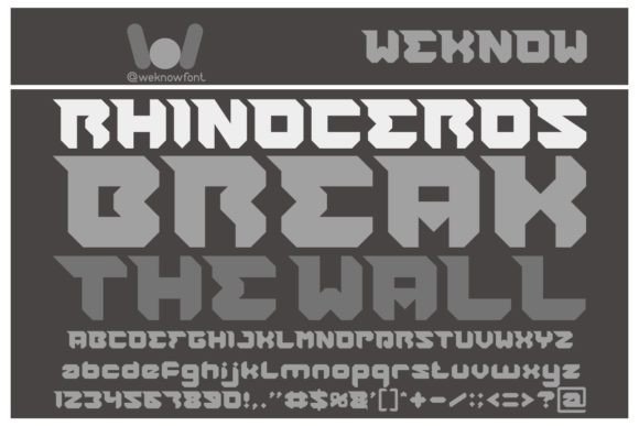 Rhinoceros Break the Wall: A Bold Display Font for Creative Projects