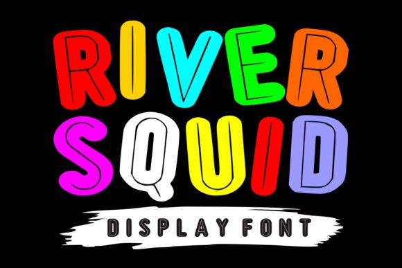River Squid Font: A Bold Display Typeface for Creative Crafters