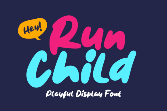 Run Child Font: A Playful Display Typeface for Web Design