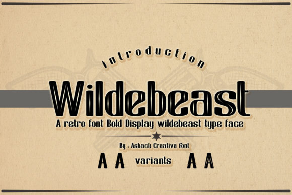 Wildebeast Font: Vintage Style for Creative Product Makers